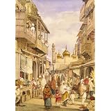 Crowded Street Scene in Lahore, by William Carpenter (Print On Demand)