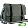 Apple MacBook Pro MC374LL A 13.3 Inch Gray Canvas Messenger Bag/ Laptop Carrying Case + VG *LIVE*LAUGH*LOVE* Wrist Band!