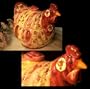 Rooster Patchwork Quilt Cookie Jar