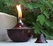 Maui Outdoor Oil Lamp Pot - 8 Inch - Embossed Patina Finish