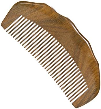Casualfashion Wooden Comb Natural Green Sandalwood Comb Handmade Durable Thick Anti-static Hair Comb