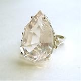 Angular Pear-Cut Designer Rose Quartz Cocktail Ring 14.14 Carats