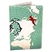 Blue Bird Map Travel Passport Holder