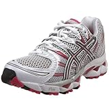 ASICS Women's GEL-Nimbus 12 Running Shoe,White/Titanium/Raspberry,6 M US