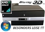 HTPCAmdBluray3d-918 xp AMD Athlon X2 240 2x 2,8GHz 4GB DDR3 (2x 2GB) Mainboard mit AMD-880G-Chipsatz (1x PS/2, 1x VGA, 1x DVI-D Port, 1x HDMI Port, 1x Optical SPDIF, 5x USB2.0, 1x eSATAII, 1x USB3.0, 1x RJ-45 LAN, 5x HD Audio) 500GB Sata2 Bluray-Combo (BR-Lesen/DVD-Brennen) nVidia GT430 1024MB mit HDMI1.4 für Bluray3d-Wiedergabe, DolbyTrueHD, dtsHD Mini-HTPC-Gehäuse in Schwarz/Silber mit FrontUSB/Audio (355 x 137 x 407mm) DER SUPERLEISE BLURAY3D-WOHNZIMMER-PC MIT WINDOWS XP PROFESSIONAL SP3