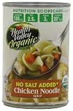 Health Valley Organic Chicken Noodle Soup, No Salt Added, 14.5-Ounce Cans (Pack of 12)