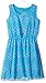 Dream Star Girls' Chevron Print Chiffon Lined Blouson Dress with Necklace