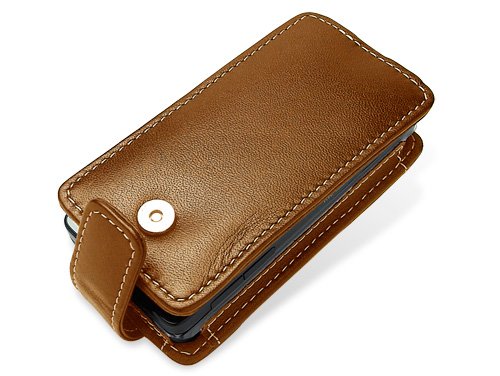 PDAIR レザーケース for Touch Pro(HT-01A/X05HT) 縦開きタイプ ブラウン PALCHTCTPF/BR