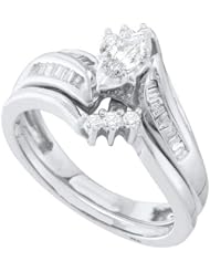 0.50CT DIAMOND MARQUISE CENTER BRIDAL RING