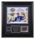  : Kurt Busch Framed 8x10 Photo w/ Autographed Plate & Race-Winning Tire