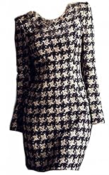 Winter Long Sleeves Plaid Print Cotton/Polyester Cocktail Evening Dress/Party Dress 