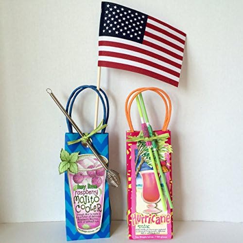 Pelican Bay Gourmet Key Lime Raspberry Mojito Cooler &amp; Pelican Bay Hurricane Mix Bundle. Plus a BONUS FREE small Patriotic American Flag. The Perfect Combo For That Summer BBQ, Picnic or Memorial Day Party (2 Items + Bonus)