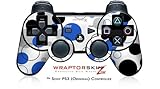 Sony PS3 Controller Skin Lots of Dots Blue on White