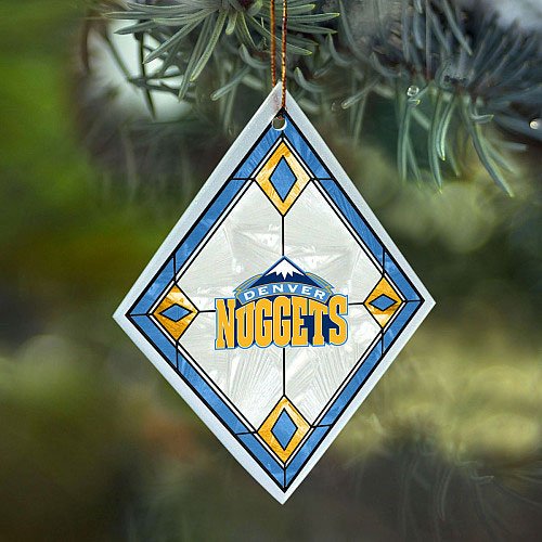 NBA Denver Nuggets Art Glass Ornament
