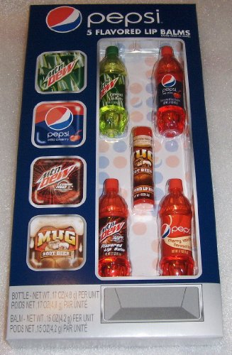 Lotta Luv Pepsi Bottle Set of 5 Flavored Lip Balms