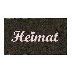 Young Generation YH 101313 SHOE MAX Kokos mit rutschfester PVC Unterseite ca. 74 x 44 cm Flockmotiv Heimat brown chocolate / rose