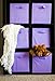 Premium Storage Cube - Fabric Basket Bins - Organize Your Closet, Bedroom & Nursery (Purple Set of 6)