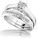 3/5ct TW Princess Diamond Bridal Set in 14kt White Gold