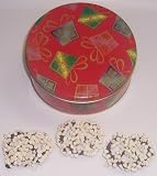 Scott's Cakes 1 lb. Dark Chocolate Covered Pretzel with White Chocolate Chips in a Christmas Present Tin