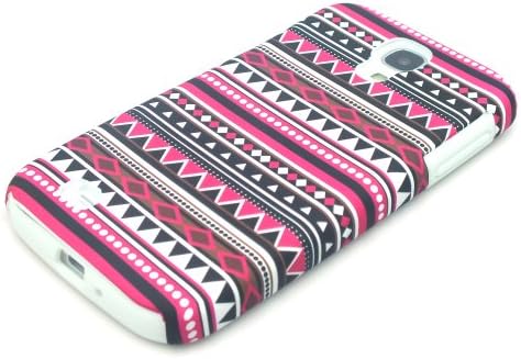 Comkes 2-Piece Dual layer Hybrid High Soft Inner+ Hard Back Impact Case Tribal Tribe White Silicone Cover Skin For Samsung Galaxy S4 i9500