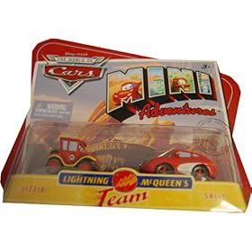  Disneys Pixar Cars Mini Adventures 2 Pk Lightning McQueens Team Lizzie & Sally