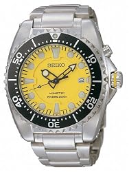 Seiko Men's SKA367 Dive Silver-Tone Watch