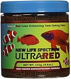 New Life Spectrum UltraRED Red Enhancer 1mm Sinking Pet Food, 125gm