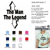THE MAN THE LEGEND T-Shirt - 100% Baby Rib Jersey Combed Cotton WOMEN'S T-Shirt - Sweat Shop Free