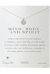 Dogeared Reminder "Mind, Body, and Spirit" Sterling Silver Om Pendant Necklace