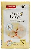 Fisher-price Happy Days Fisher Price Bulk Diapers Case - Size Newborn 216ct.