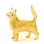 ネコ（猫）（立ち姿） 22ct ゴールドプレート イギリス製 アニマル アート フィギュア コレクション