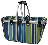 UPC 841627004824 product image for JanetBasket Blue Stripes Large Aluminum Frame Basket | upcitemdb.com