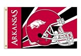 NCAA Arkansas Razorbacks 3-by-5 Foot Flag with Grommets - Helmet Design
