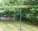 from The Home Laundry Company HEAVY DUTY Crank & Lift Rotary Washing Line with free premium zipped cover and unique locking ground socket Model LYQ240-60