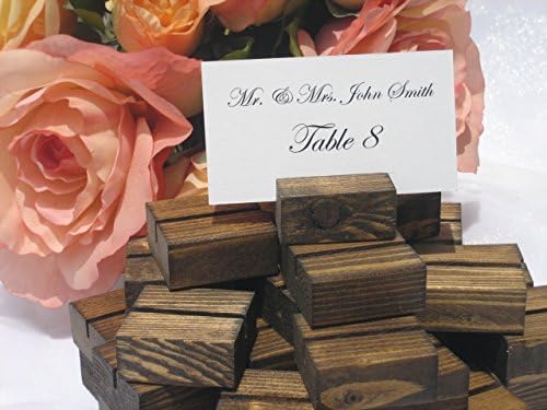 Place Card Holders - Rustic Wood Wedding Place Card Holders - 1.5 inch square - place card holders, wedding card holders, escort card holder - SET OF 100