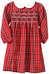 Toddler Long Sleeves Shirred Party Dress 