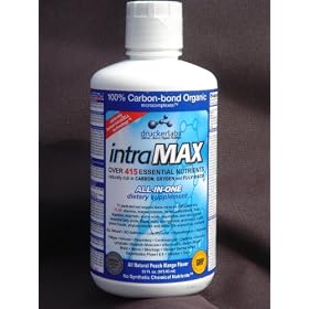 intraMAX Liquid Nutrition, Peach Mango Flavor, 8g fiber/4g protein per serv., Vitamins, Minerals, Enzymes, Fiber, 33 oz - 1 Month Supply