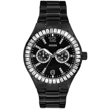 GUESS? Montre 13553L inoxydable Acier Cristal accentués