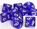 Translucent 16mm Polyhedral Blue/white d10 Dice