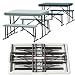 Palm Springs Foldable 3 Piece Portable Picnic Table & Benches Outdoor GREEN