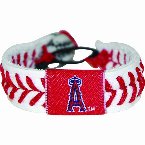 MLB Los Angeles Angels Gamewear Leather Wrist Band