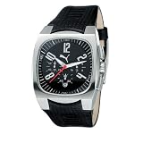 Puma Men's Forcer Chronograph Black Leather Watch #PU100021001