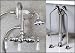 Chrome Gooseneck Clawfoot Tub Faucet Handshower Dr