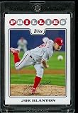 Joe Blanton - Philadelphia Phillies - 2008 Topps Updates & Highlights Baseball Card in Protective Screw Down Display Case!