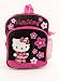 Hello Kitty Toddler Backpack Lunchbag pink & black