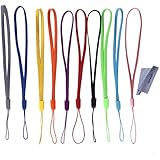 Wisdompro&reg; 10pcs 7 Inch Colorful Hand Wrist Lanyards/Straps/Strings Pack for Phones/Cameras/USB Flash Drives/Keys/Keychains/ID Name Tag Badge Holders or other Portable Items - Assorted Colors