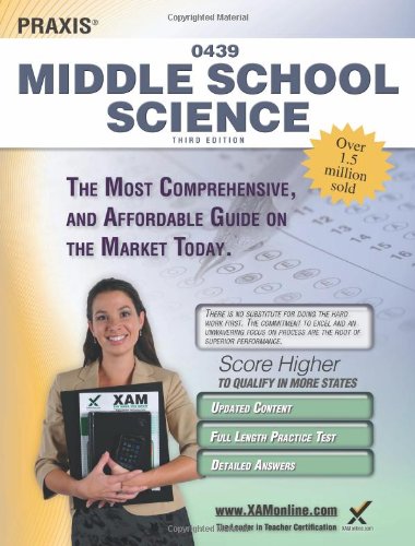 praxis middle school science 0439 teacher certification study guide test prep