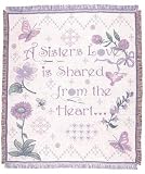 A Sister's Love Garden Afghan Throw Blanket 48 x 60