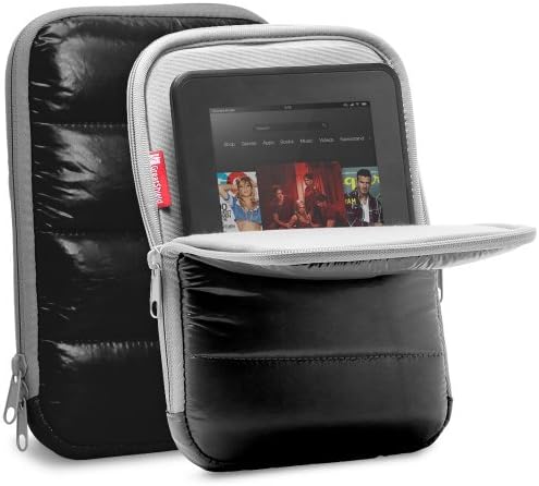 GreatShield ARCTIC [Quilted Material | Kickstand] Sleeve Case for 7" to 8"-inch Tablets - Fits Apple iPad Mini, Galaxy Tab 7, Nexus 7, LG, Asus Tablet - Black