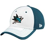 New Era San Jose Sharks White-Teal Neo 39THIRTY Stretch Fit Hat